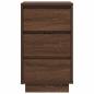 Preview: Nachttisch mit LED-Leuchten Braun Eichen-Optik 38x34x65 cm
