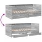 Preview: Tagesbett mit Schubladen ohne Matratze Grau Sonoma 90x200 cm