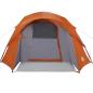 Preview: Campingzelt 4 Personen Grau und Orange Wasserdicht