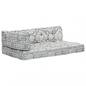 Preview: Palettensofa-Auflage Hellgrau Stoff Patchwork