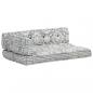 Preview: Palettensofa-Auflage Hellgrau Stoff Patchwork