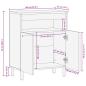 Preview: Sideboard Braun 60x33x75 cm Massivholz Mango