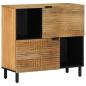 Preview: ARDEBO.de - Sideboard Braun 80x33x75 cm Massivholz Mango
