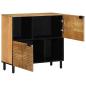 Preview: Sideboard Braun 80x33x75 cm Massivholz Mango