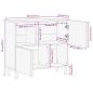 Preview: Sideboard Braun 80x33x75 cm Massivholz Mango