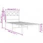 Preview: Bettgestell mit Kopfteil Metall Schwarz 75x190 cm