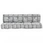 Preview: Palettensofa-Auflage Grau Stoff Patchwork