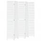 Preview: 5-tlg. Raumteiler Weiß Massivholz Paulownia