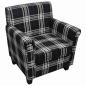 Preview: Sessel mit Sitzpolster Schwarz Stoff