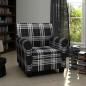 Preview: Sessel mit Sitzpolster Schwarz Stoff