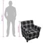Preview: Sessel mit Sitzpolster Schwarz Stoff
