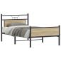 Preview: ARDEBO.de - Bettgestell ohne Matratze Sonoma-Eiche 107x203 cm Holzwerkstoff
