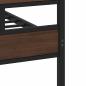Preview: Metallbett ohne Matratze Braun Eichen-Optik 183x213 cm