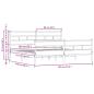 Preview: Metallbett ohne Matratze Braun Eichen-Optik 183x213 cm