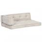 Preview: Palettensofa-Auflage Hellbraun Stoff Patchwork