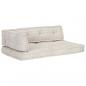 Preview: Palettensofa-Auflage Hellbraun Stoff Patchwork
