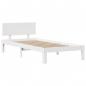 Preview: Bettgestell mit Kopfteil ohne Matratze Weiß 75x190 cm