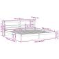 Preview: Bettgestell mit Kopfteil ohne Matratze Weiß 200x200 cm