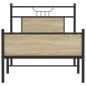 Preview: Bettgestell ohne Matratze Sonoma-Eiche 75x190 cm Holzwerkstoff