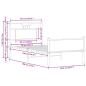 Preview: Bettgestell ohne Matratze Sonoma-Eiche 75x190 cm Holzwerkstoff
