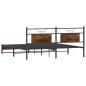 Preview: Metallbett ohne Matratze Räuchereiche 180x200 cm