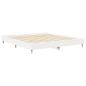 Preview: Bettgestell ohne Matratze Weiß 160x200 cm Holzwerkstoff