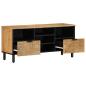 Preview: TV-Schrank Braun 100x33x46 cm Massivholz Mango