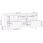 Preview: TV-Schrank Braun 100x33x46 cm Massivholz Mango