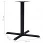Preview: Bistrotisch-Gestell Schwarz 76x76x72 cm Gusseisen