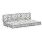 Preview: Palettensofa-Auflage Hellgrau Stoff Patchwork