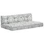 Preview: Palettensofa-Auflage Hellgrau Stoff Patchwork