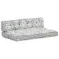 Preview: Palettensofa-Auflage Hellgrau Stoff Patchwork