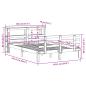 Preview: Bettgestell mit Kopfteil ohne Matratze Weiß 140x190 cm