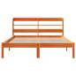 Preview: Bettgestell mit Kopfteil ohne Matratze Wachsbraun 120x200 cm