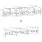 Preview: TV-Schrank Anthrazit 202x39x43,5 cm Kaltgewalzter Stahl