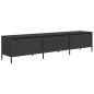 Preview: TV-Schrank Schwarz 202x39x43,5 cm Kaltgewalzter Stahl