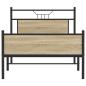 Preview: Bettgestell ohne Matratze Sonoma-Eiche 100x190 cm Holzwerkstoff