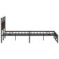 Preview: Metallbett ohne Matratze Räuchereiche 183x213 cm
