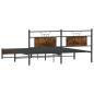 Preview: Metallbett ohne Matratze Räuchereiche 183x213 cm