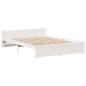Preview: Bettgestell mit Kopfteil ohne Matratze Weiß 150x200 cm