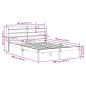 Preview: Bettgestell mit Kopfteil ohne Matratze Wachsbraun 135x190 cm