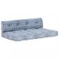 Preview: ARDEBO.de - Palettensofa-Auflage Indigo Stoff Patchwork