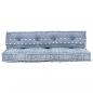 Preview: Palettensofa-Auflage Indigo Stoff Patchwork