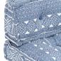 Preview: Palettensofa-Auflage Indigo Stoff Patchwork
