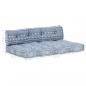 Preview: Palettensofa-Auflage Indigo Stoff Patchwork