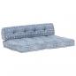 Preview: Palettensofa-Auflage Indigo Stoff Patchwork