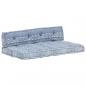 Preview: Palettensofa-Auflage Indigo Stoff Patchwork