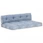Preview: Palettensofa-Auflage Indigo Stoff Patchwork