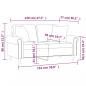 Preview: 2-Sitzer-Sofa mit Zierkissen Braun 120 cm Samt