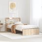 Preview: ARDEBO.de - Bettgestell mit Kopfteil ohne Matratze 100x200 cm